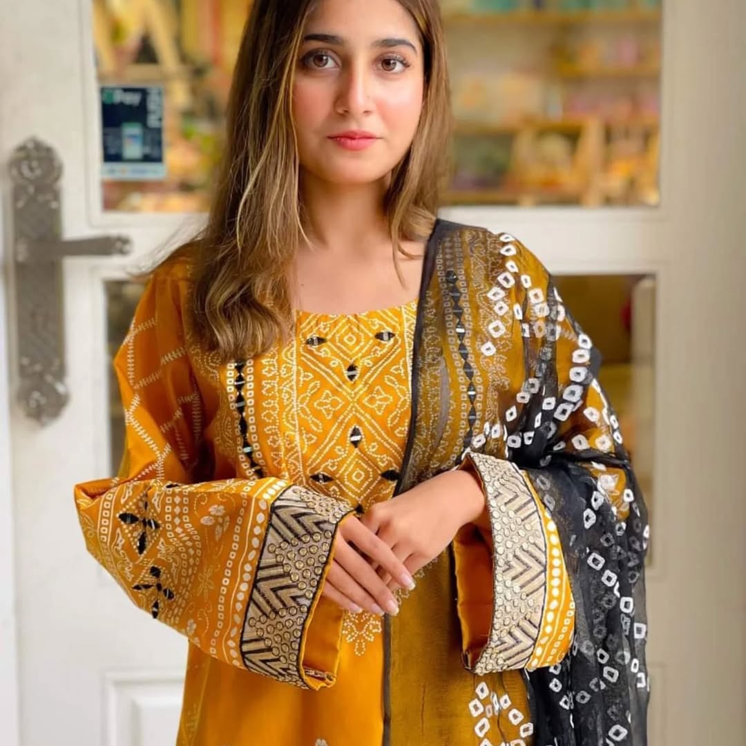 CHUNRI SILK MUSTARD 3PC