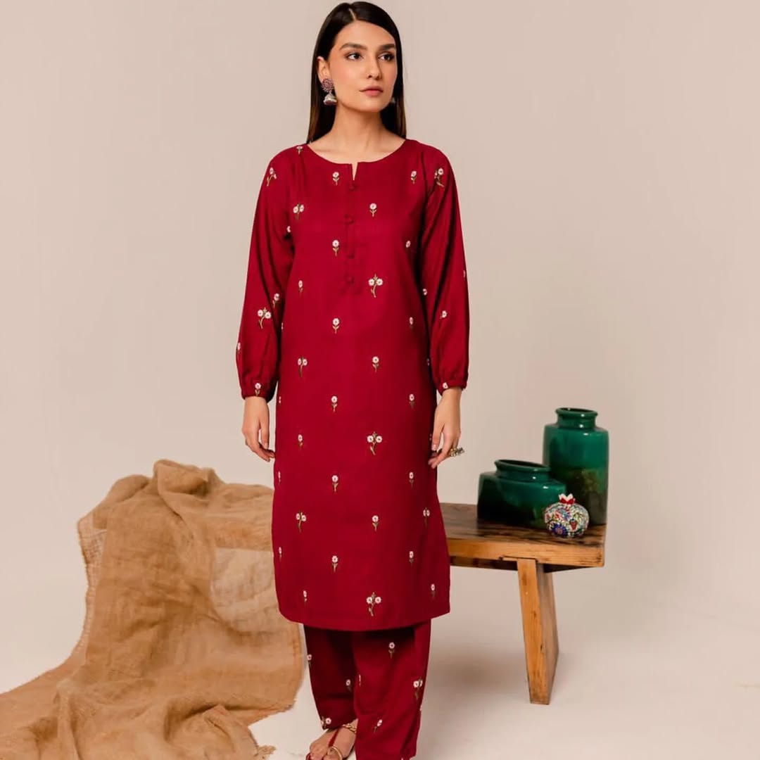 EMBROIDED GULAB 2PC