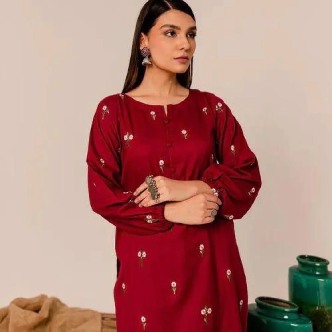 EMBROIDED GULAB 2PC
